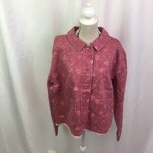 Isaac Mizrahi Live True Denim Fringe Hem Jacket S